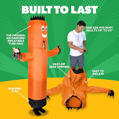Image of LookOurWay Inflatable Tube Man Costume - Wacky Wavy Arm Guy Funny Inflatable Halloween Costume