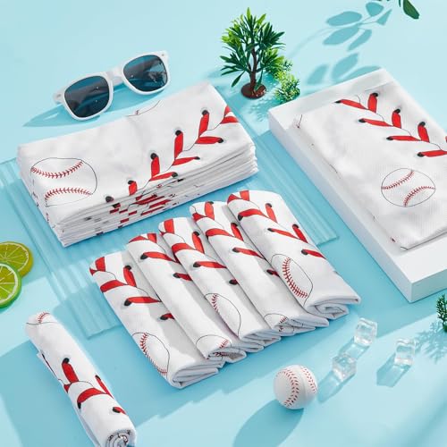 Image of 30Pcs Baseball Cooling Towels for Neck and Face 40 x 12 Inch Baseball Sports Team Gifts Workout Ice Towel for Gym Sweat Microfiber Breathable Chilly Bulk Neck Wraps for Athletes Camping Travel Outdoor