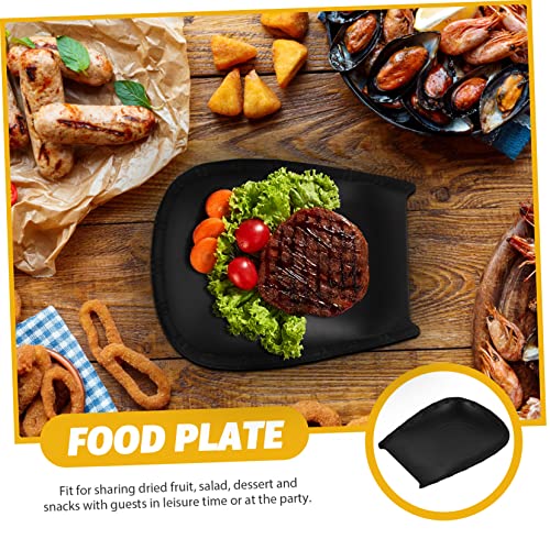 Plato decorativo para sushi negro mate de melamina miniatura 6