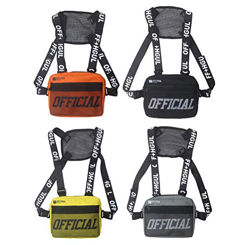 Chaleco de moda unisex tipo bolsa de pecho para running y compras 7