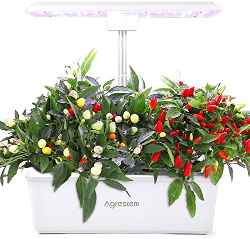 Agrestem Hydroponics Growing System 12 Pods, Indoor Garden Up to 23", Indoor Growing System with 100 36W LED Grow Light of 5 Colors, Tweezers, Automatic Timer and LED Full Spectrum