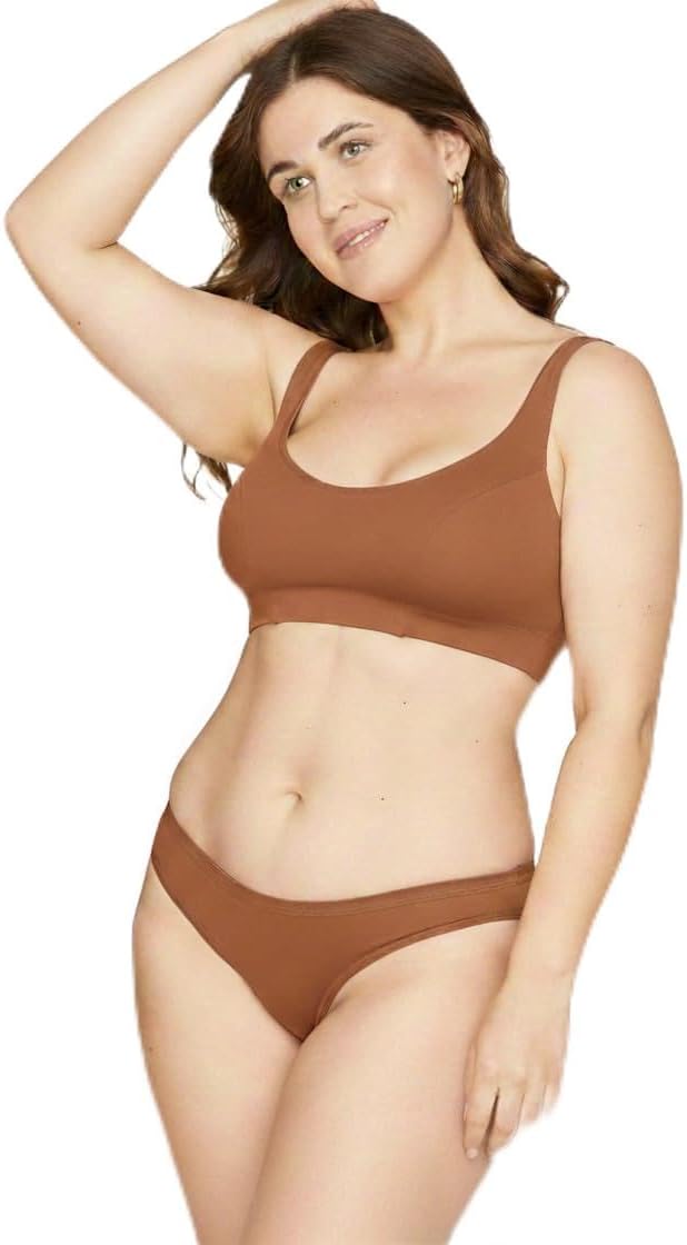 Subset Women's Organic Cotton Low-Rise Bikini 3-Pack, All-Day Comfort, Breathable, Natural Knickey Underwear for All