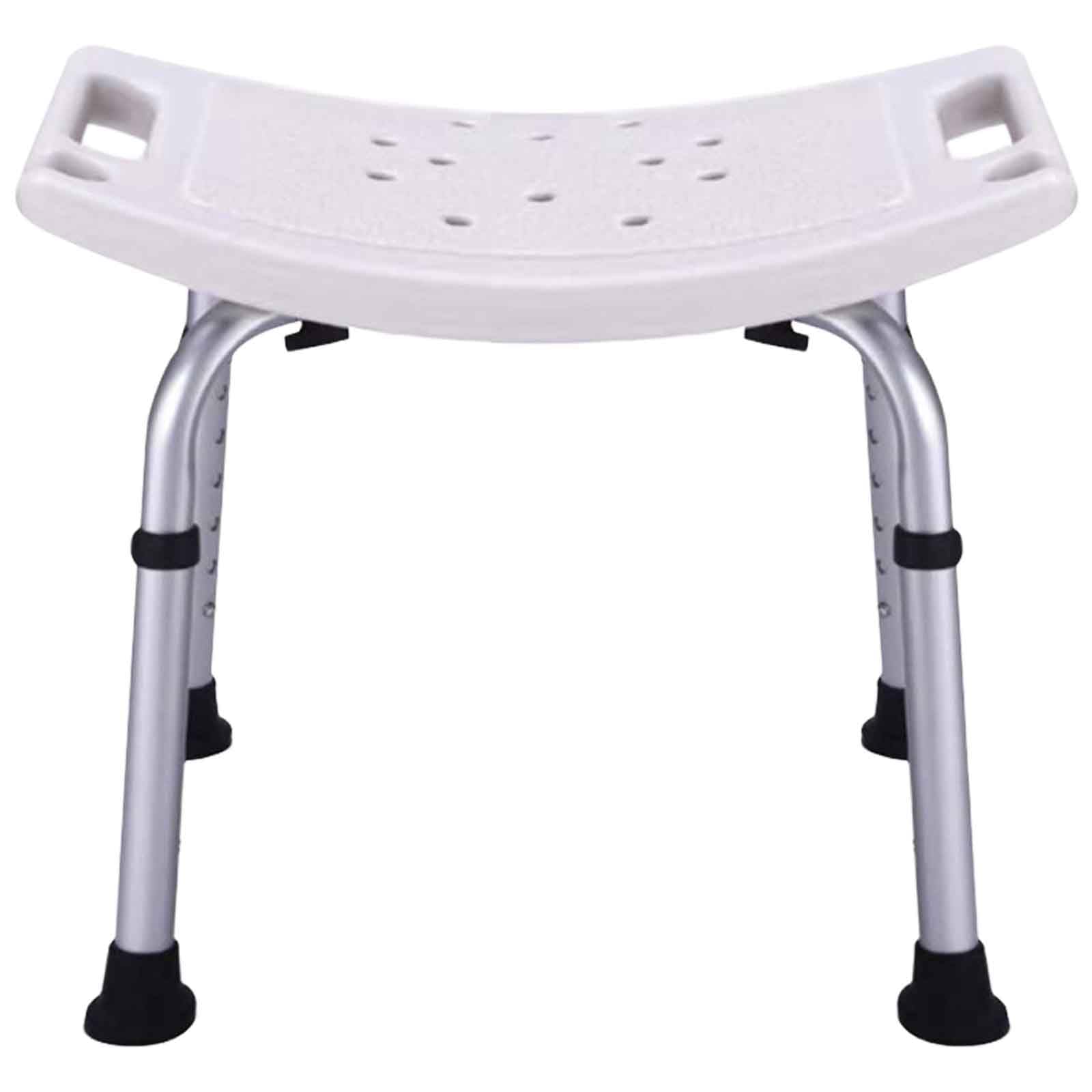 Simple Taburete, Asiento de baño Banco de Ducha con Respaldo, Silla de Ducha Ajustable Altura, Banco de Ducha Seguridad baño Taburete bañera Asiento para Ancianos,Stool