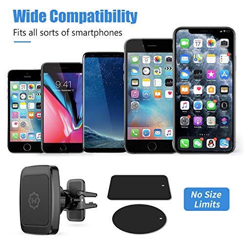 WixGear Magnetic Phone Car Mount, [2 Pack] Air Vent Car Phone Mount Holder, Phone Holder for Car with Twist-Lock Base, Compatible with All Smartphones - Thumbnail 6