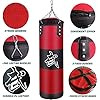 ZERUIDM-Hanging-Punching-Bag-Set-Unfilled-Heavy-Boxing-Bags-Kickboxing-Bag-for-Adults-Kids-Youth-Boxing-Set-with-Hand-Wraps-Punching-Bag-Hangers-for-MMA-Muay-Thai-Karate-Taekwondo-Training ZERUIDM Hanging Punching Bag Set Unfilled, Heavy Boxing Bag Kickboxing Bag for Adults Kids, Youth Boxing Set with Hand Wraps, Punching Bag Hangers, for MMA Muay Thai Karate Taekwondo Training