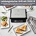 Zilan Digitaler Kontaktgrill abnehmbare Platten spülmaschinengeeignet 2000W Touch Bedienung, 5 Programme elektrischer Grill - Tischgrill - Temperatur- & Timeranzeige - Panini-, Sandwich- & Steakgrill