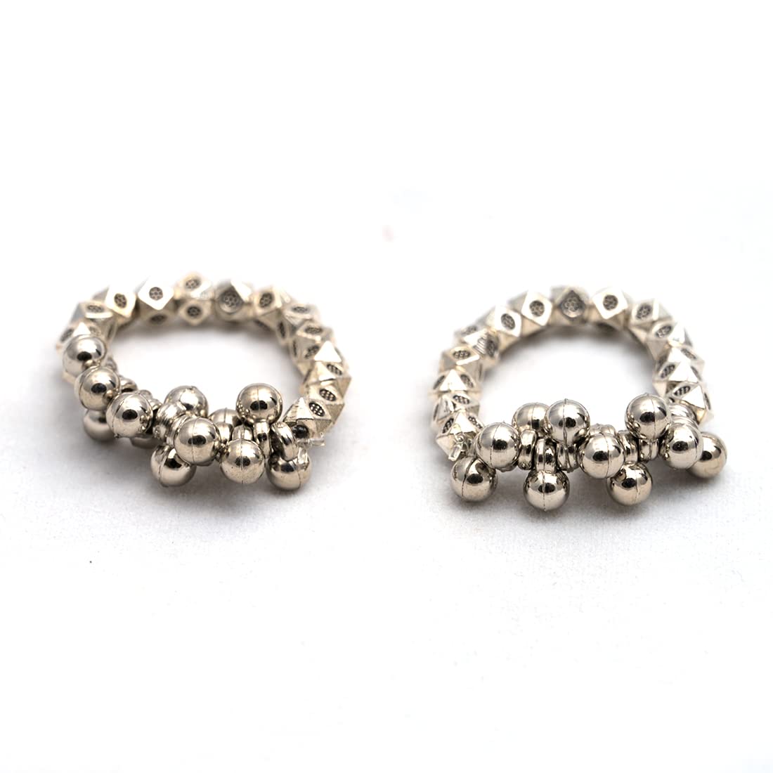 Pari Gold Silver And Gold Plated Bridal Jewellery of Traditional Ethnic Adjustable Toe Rings for Girls and Women (Silver) (B0B9XFG7P2) Amazon Price History, Amazon Price Tracker