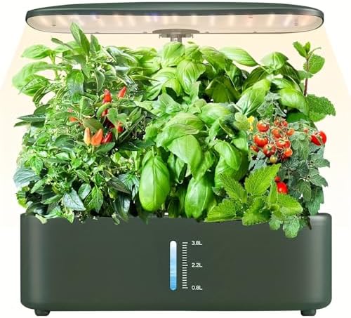 Hydroponic Growing System with Touchscreen LCD Display, 12-Sectio...