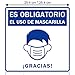 Cinsey 5pack Señal Adhesiva Vinilo Antideslizante de Etiquetas de ES OBLIGATORIO EL...