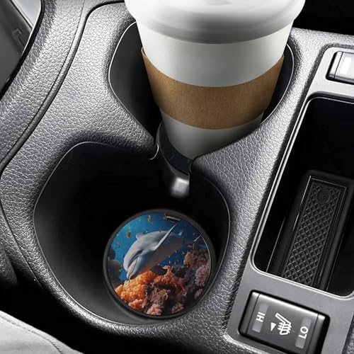 Portavasos para Carros Estilo Delfín en Coral 2 Piezas miniatura 6