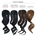 Dsoar 2Pcs Clip in Wave Side Bang Real Human Hair Bang Clip in Bangs Curly Fringe Hair Extension(Light Brown)