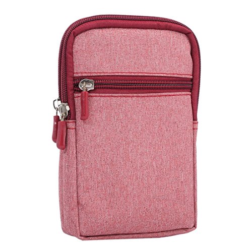 Pochette universelle pour éviter les rayures de téléphone étui rouge zippé antichoc - 5