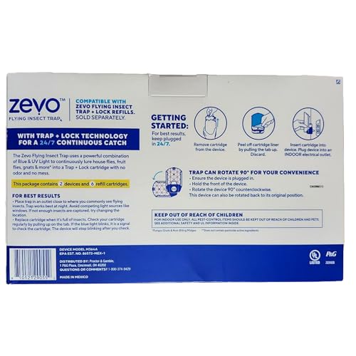 Image of Zevo Flying Insect Pesticide Device to Kill incests with 2 Sprays, Dangerous Protection Against Flies, Fruit Flies, and Gnats