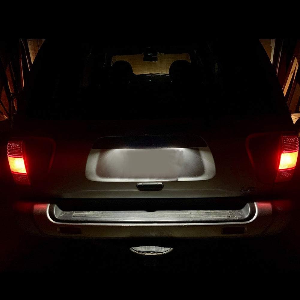 YITAMOTOR LED License Plate Light 2 x 6 SMD 12V License Tag Light Convenience Courtesy Door Step Lights, Dome/Cargo Lights or Under Hood Lights