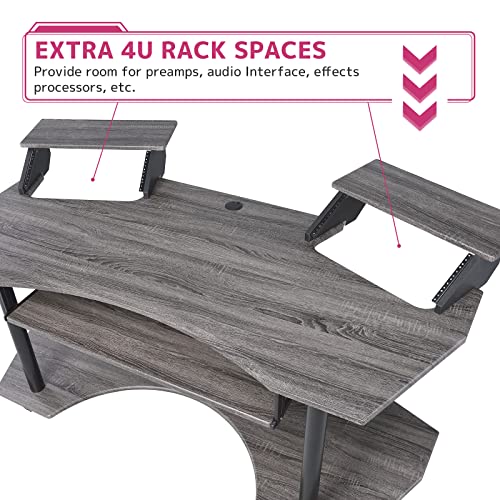 Acme Furniture Eleazar Music Recording Studio Desk, Black Oak #TOP4