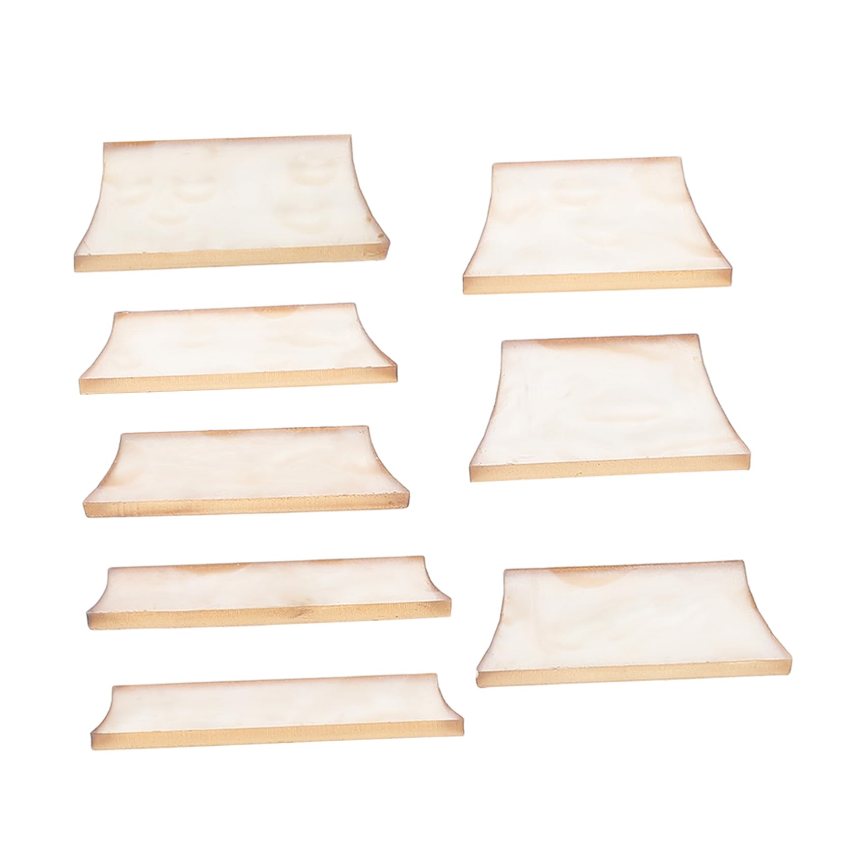 VICASKY Inlay Dots for Fretboard 9pcs Trapezoid Inlay Shells for Acoustic Guitar