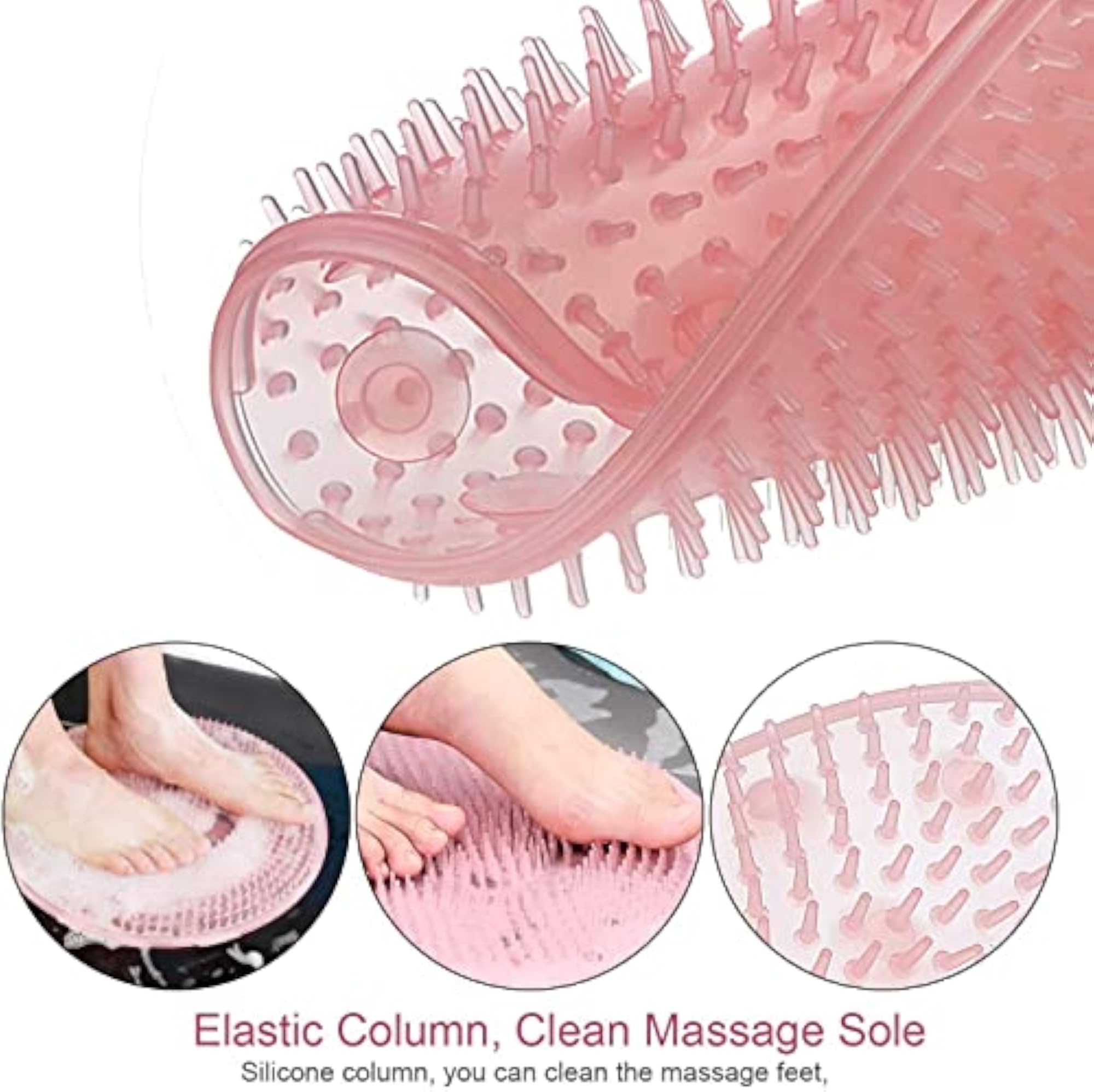 Loofah Brush and Foot Scrubber Mat with Suction Cups