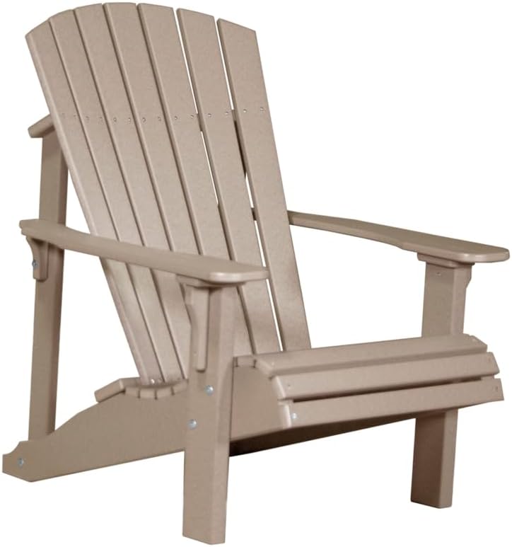 Furniture Barn USA Poly Lumber Deluxe Adirondack Chair, Cherrywood & Black