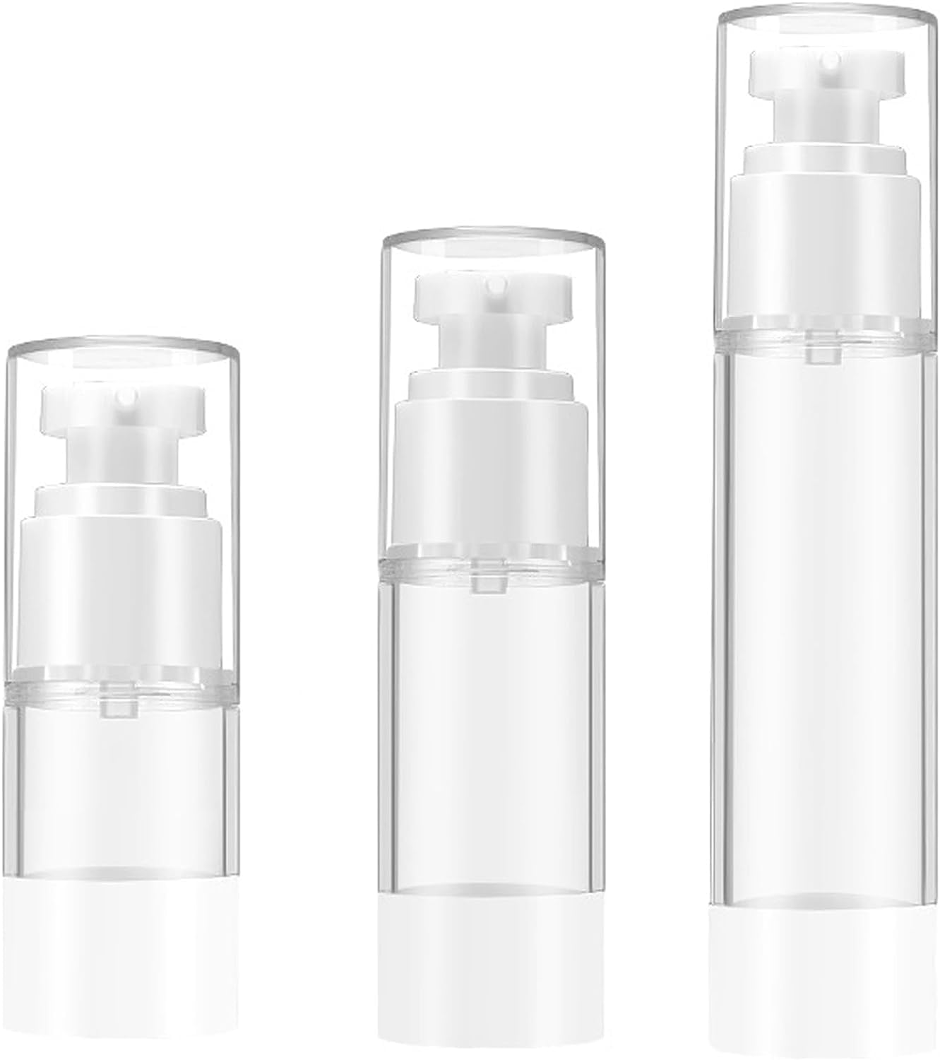 LRESJJIUJ 3pcs travel air pump free bottle empty vacuum makeup water bottle cosmetics cream pump bottle eye essence vacuum bottle toiletries liquid