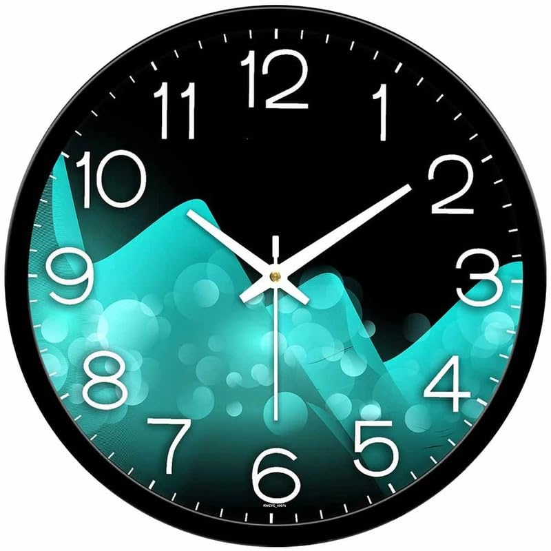 Image of Abstract Modern Design Wall Clock | Silent Quartz Round Wall Clock | Decorative Home Decor Clock for Living Room, Bedroom & Office