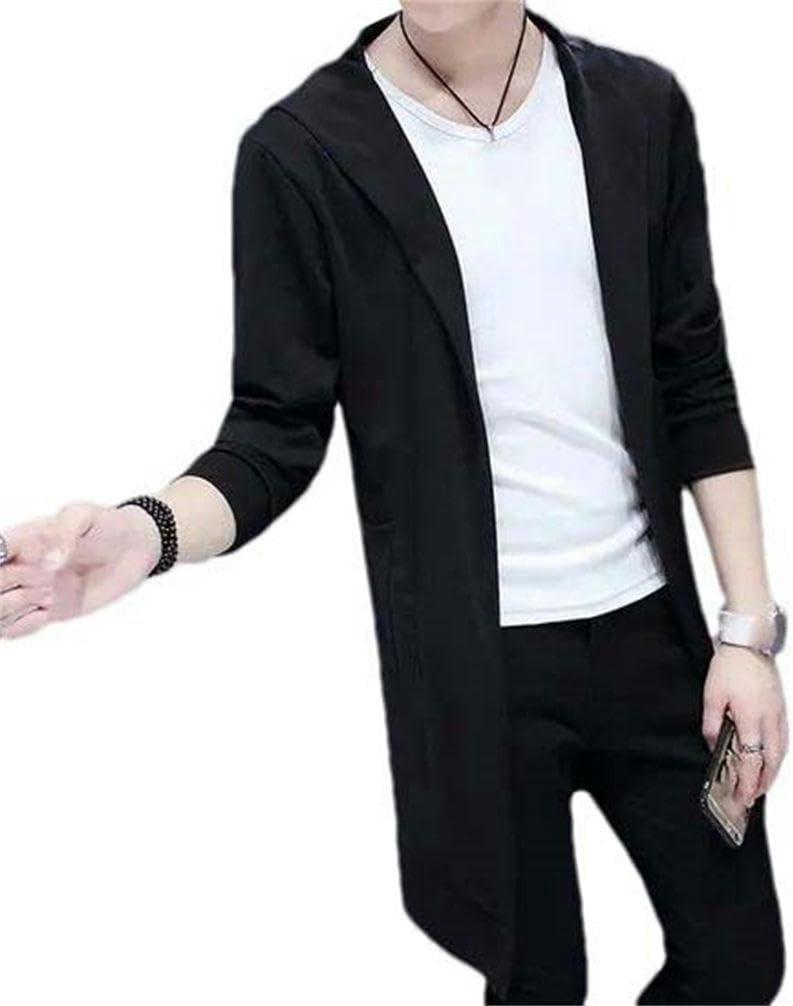 Men's shawl casual cardigan long-sleeved breaker lightweight cardigan long Korean style cardigan