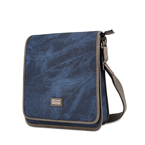 Lee Cooper Sacoche - Compatible téléphone portable -Synthétique - Collection Hobo - Bleu