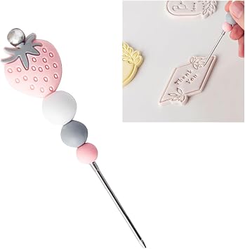 1pc Pink Professional Pastry Scriber Needle,Cookie Biscuit Scriber Needle Strawberry Sugarcraft Needle Sugar Stir Tool For Professional Pastries Bakeware