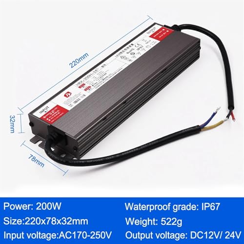 Alimentation LED 24V 200W évite scintillement IP67 - 3