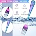 Minatee 6 Pieces Rainbow Kids Forks Toddler Silverware Set Baby Utensil Small Food Grade Cutlery Flatware Stainless Steel Forks Metal Self Feeding for Home and School, Dishwasher Safe