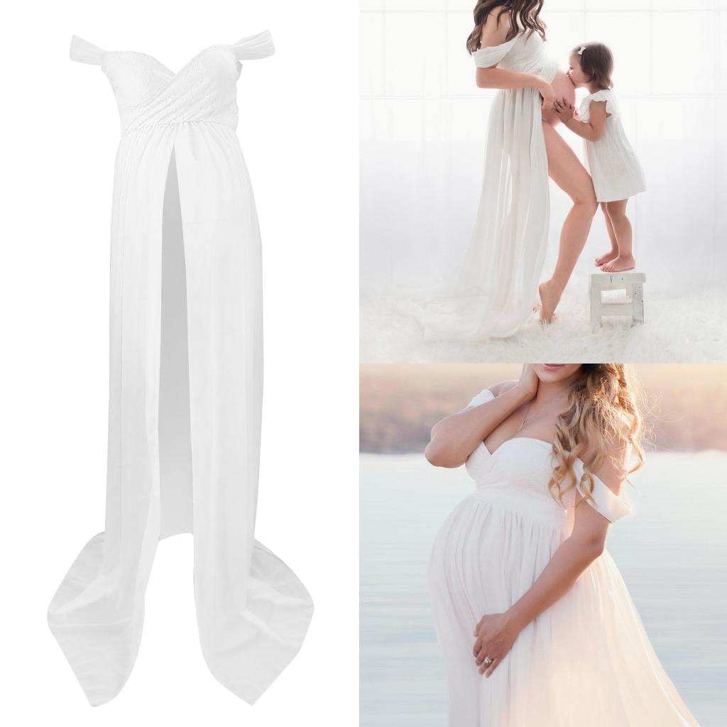 de Maternidad para Mujer, Accesorios de Fotografía, para Embarazadas con Hombros Descubiertos Y Frente