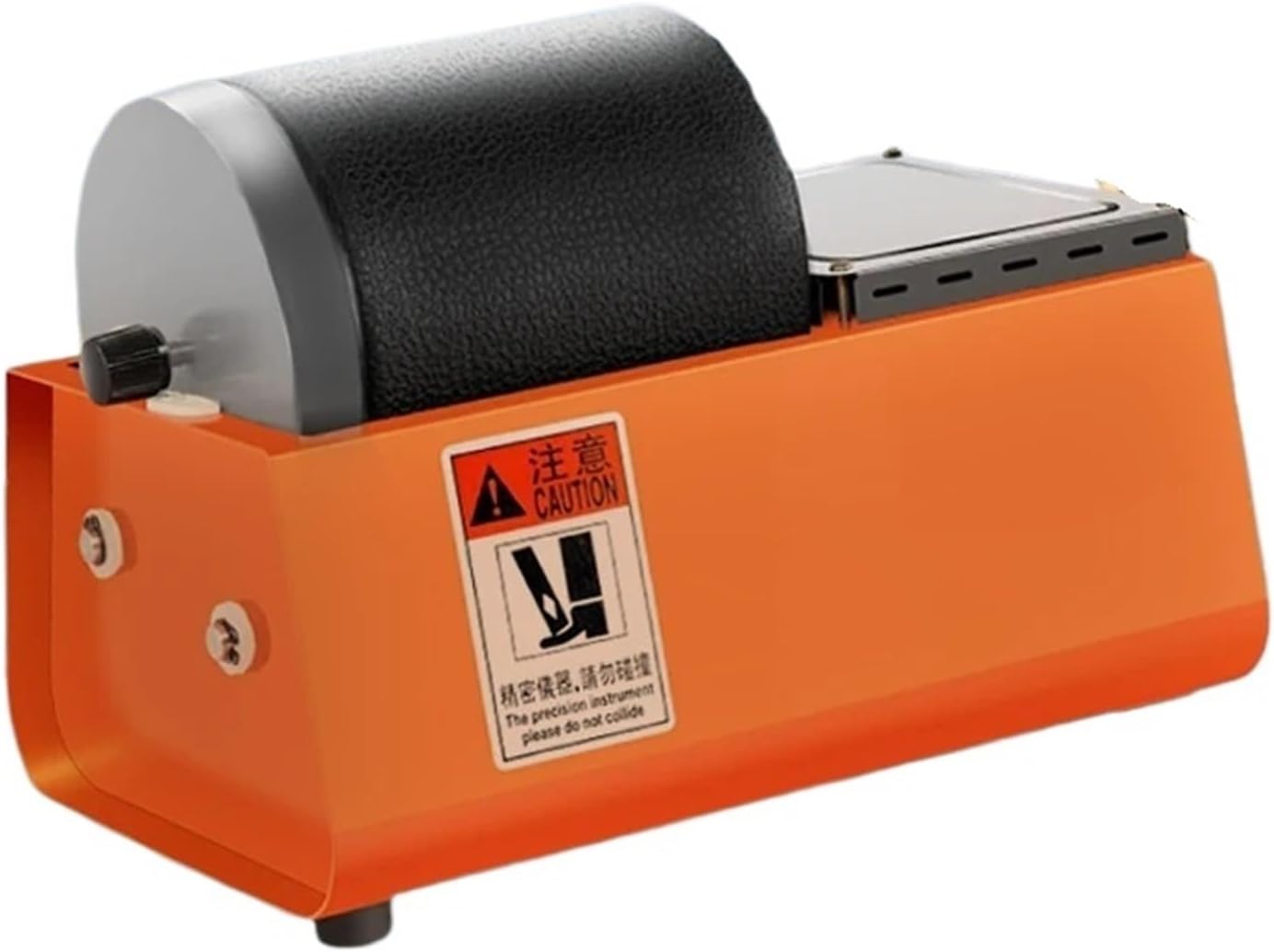 Jewelry Polishing Machine Rubber Tumbler Drum Grinder For Gold Silver Metal Gemstone Precision Finishing Household(Orange)