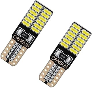 27R4 SMD T10 LED Car LED Bulb, Super Bright Dome Lamp for Salon and License Plate (27R4 White, 24 LED, 2 Pieces)