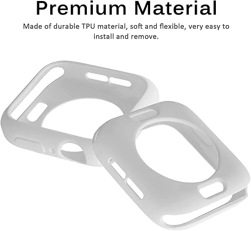 Miniatura 2 de Miimall Funda compatible con Apple Watch de 1.77 pulgadas, funda delgada de poliuretano termoplástico antiarañazos, funda protectora para Apple