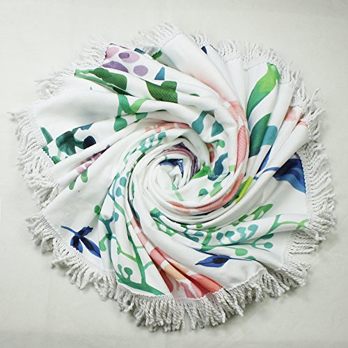 Violet Mist Microfiber Beach Towels Oversized Round Hawaiian Beach Blanket Sand Free Quick Dry Hippie Boho Circle Bath Towel Absorbent Tropical Meditation Rug Yoga Mat Throw Fringe Tapestry 60" F #TOP6