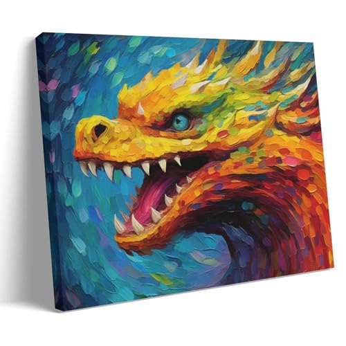 Impression sur toile dragon DEBAOKA tableau déco 60x90cm