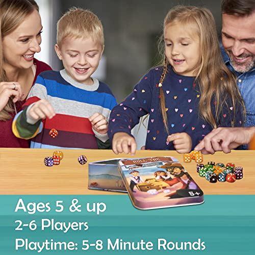 Roll the Bones Dice Game for Kids & Adults, Fastpaced Dice Game for Family Game Night, 26