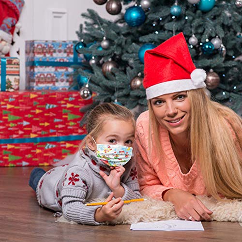 50 peças de descartáveis ​​de non-woven Staright infantil de 3 camadas de natal infantis de natal in