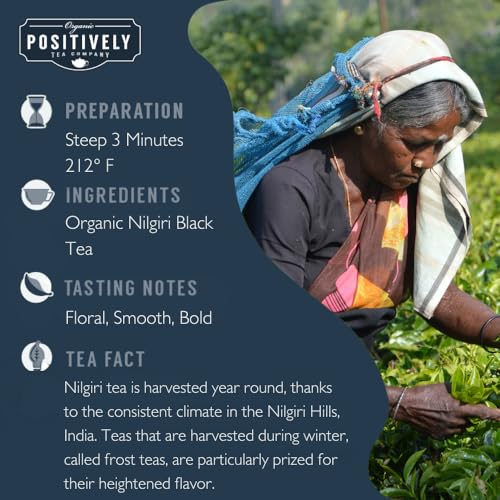 Image of Organic Positively Tea Company, Nilgiri FBOP Black Tea, Loose Leaf, 4 Ounce