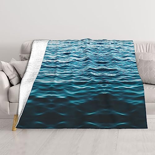 Couverture bleue super douce et chaude pour lit et canapé
