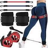 Resistance Bands for Working Out Women Booty Bands for Working Out Women, Ankle Resistance Bands with Cuffs for Working Out Kickbacks and Glutes & Hip Building (Resistance Bands with Booty Bands)