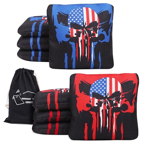 JST GAMEZ Professional Tournament Cornhole Bags Set of 8 Regulation 6”x6”, 15–16 oz |