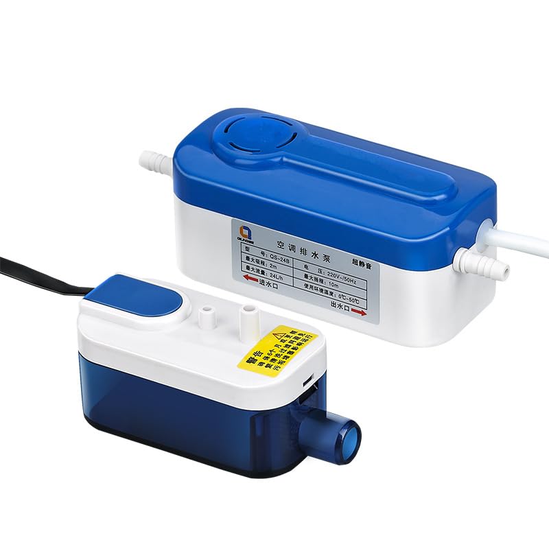Kondensatpumpe Klimaanlage, Automatische Entwässerung Kondenswasserpumpe mit 60ml Wassertank, Max. Förderhöhe 10m & 24L/h, Leise HVAC-Kondensatpumpen für Klimageräte, Entfeuchter, Luftentfeuchtern