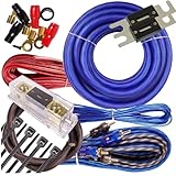 Complete 3000W Gravity 4 Gauge Amplifier Installation Wiring Kit Amp Pk2 4 Ga Blue - for Installer and DIY Hobbyist - Perfect for Car/Truck/Motorcycle/Rv/ATV
