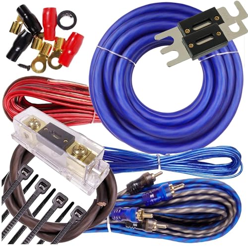 Complete 3000W Gravity 4 Gauge Amplifier Installation Wiring Kit Amp Pk2 4 Ga Blue - for Installer and DIY Hobbyist - Perfect for Car/Truck/Motorcycle/Rv/ATV