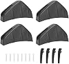 BigKing Rear Spoiler, 4 Pcs Carbon Fibre Black PVC Rear Bumper Lip Diffuser, Auto Decoration Accessory for Car