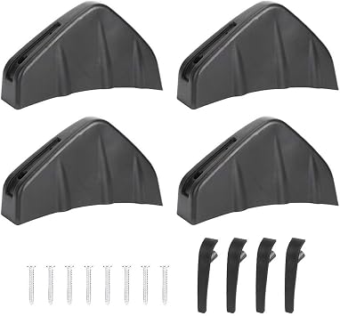 BigKing Rear Spoiler, 4 Pcs Carbon Fibre Black PVC Rear Bumper Lip Diffuser, Auto Decoration Accessory for Car
