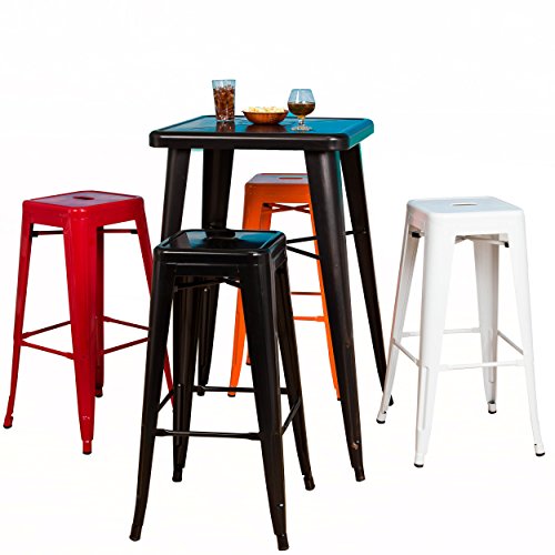 Vogue Furniture Direct Barstool 24" Backless Metal Stools Red (Set Of 2)-Vf1571002 #TOP2