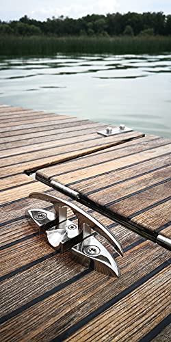 MIZUGIWA 6" Folding Cleat Flip up Cleat 316 Stainless Steel Boat - Thumbnail 3