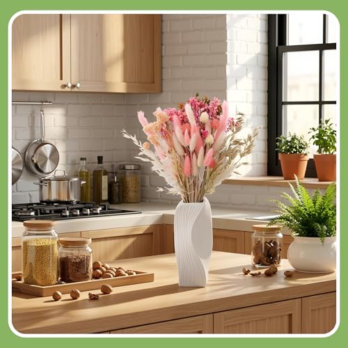 Ovveroche DIY Natural Dried Flower Set 10 Kinds of Dried Flowers with Long Stems Bulk Boho Flowers for Home Decor Floral Arrangement