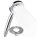 Produktbild HONZUEN Duschkopf, Handbrause Kit 3 Strahlarten Hochdruck mit 1.5M Edelstahl Schlauch Wassersparend Brausekopf Handheld Duschbrause mit Brauseschlauch, Universal Chrom spar Duschköpfe